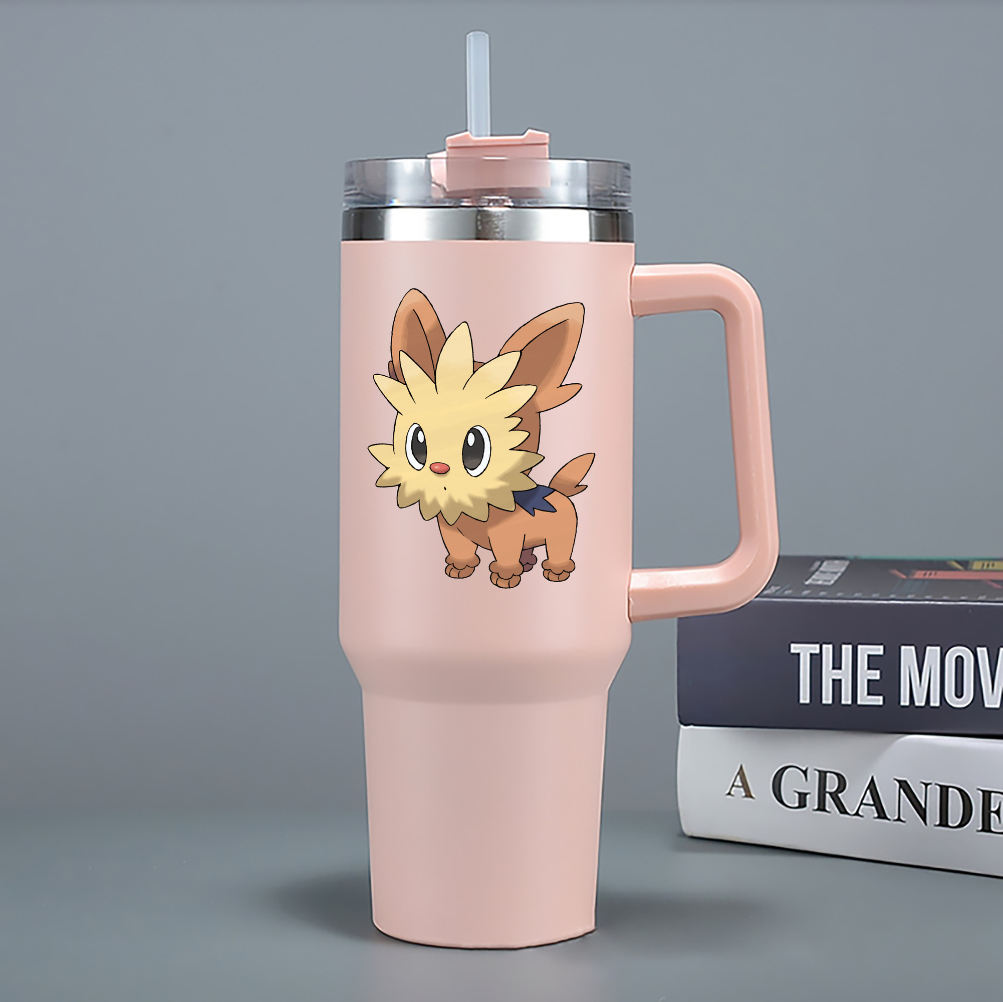 （画像用） ポケットモンスター Pokémon 1200mL車用タンブラー - クリスタルステッカー（プラスチックストロー付き）